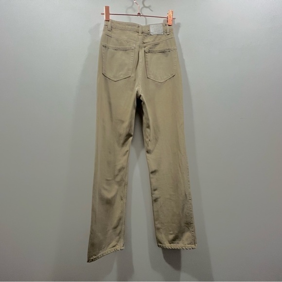 WEEKDAY ROWE Extra High Straight Jeans Tinted Ecru - Picture 8 of 13